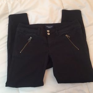 American Eagle Super Stretch Black ankle Jeggings